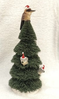 Bristlebrush Designs <br> Christmas Tree with Kookaburra and 3 Koalas