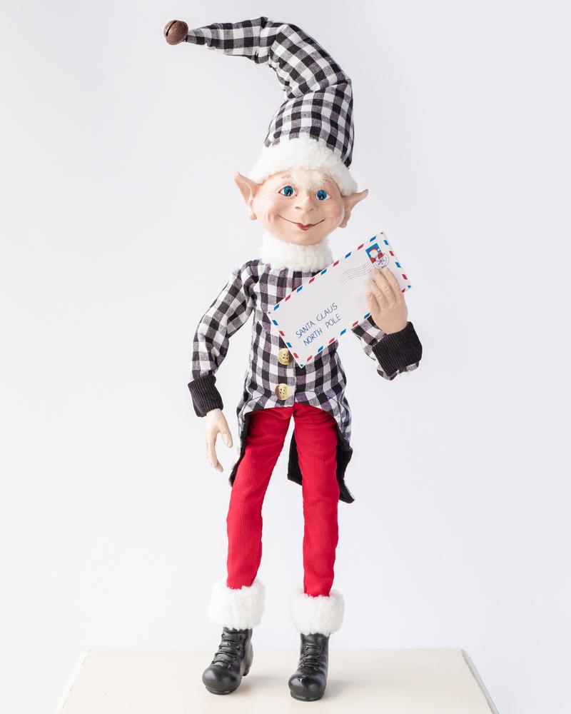 Festive Elves <br> "Portage" Mail Elf (47cm)