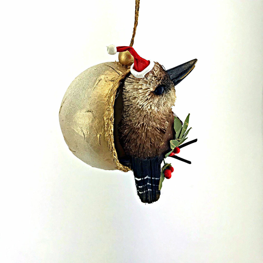 Bristlebrush Designs <br>Hanging Decoration <br> Christmas Bauble - Kookaburra