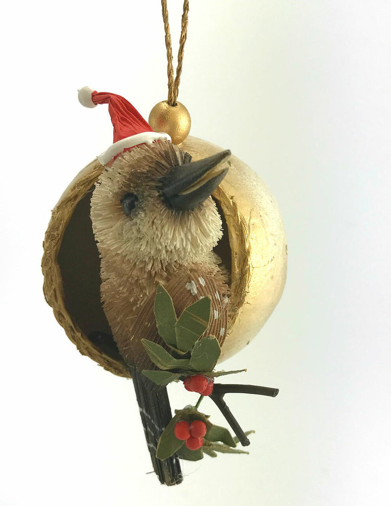 Bristlebrush Designs <br>Hanging Decoration <br> Christmas Bauble - Kookaburra