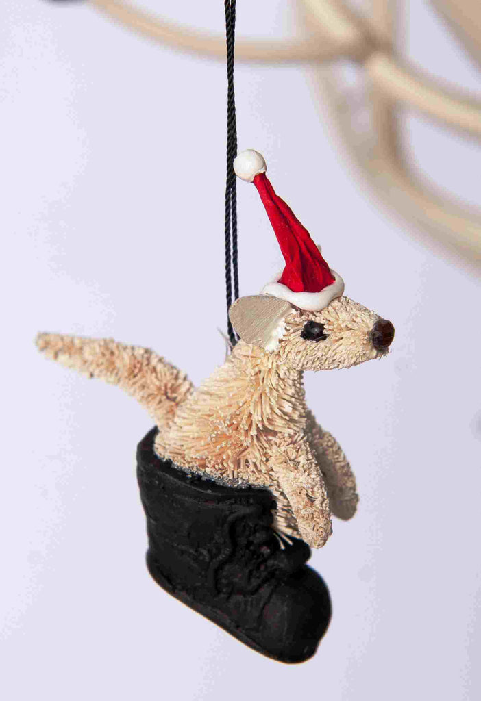 Bristlebrush Designs <br> Joey In Boot with Santa Hat