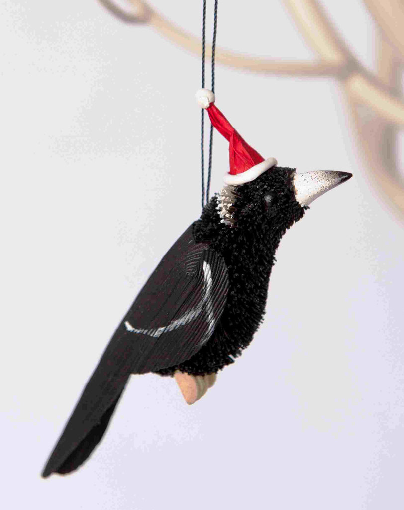 Bristlebrush Designs <br> Magpie with Santa Hat