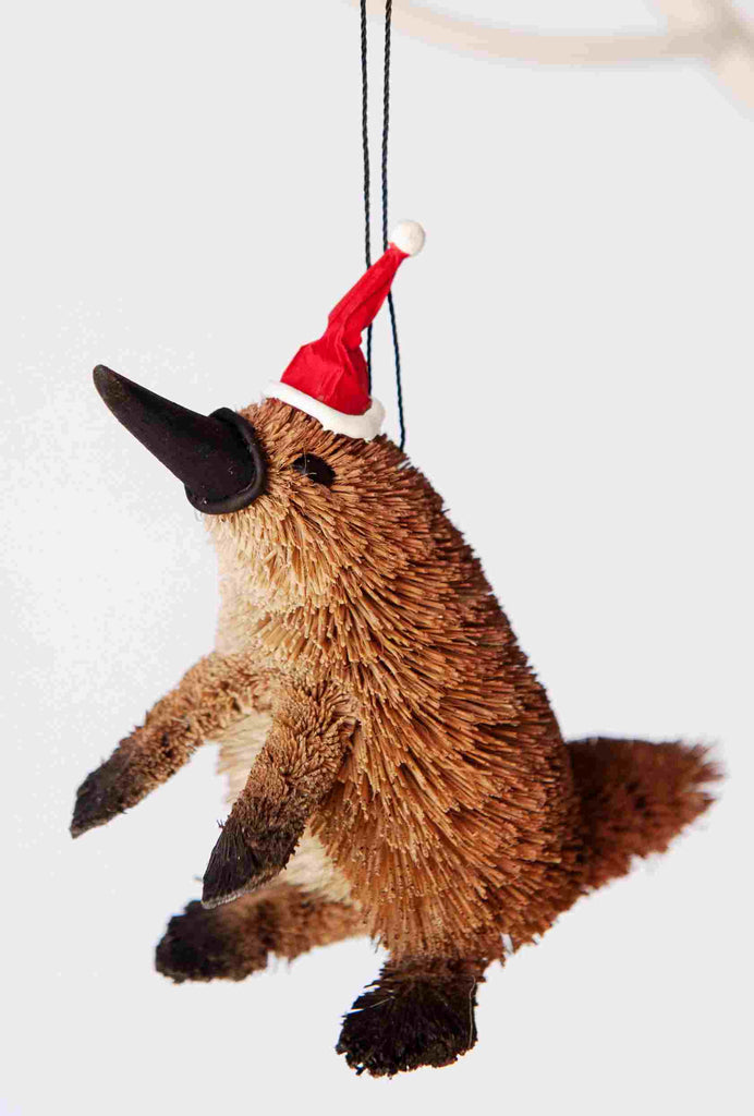 Bristlebrush Designs <br> Platypus with Santa Hat