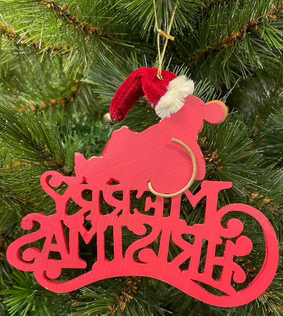 KSA <br> Hanging Ornament <br> Merry Christmas with Santa Mouse