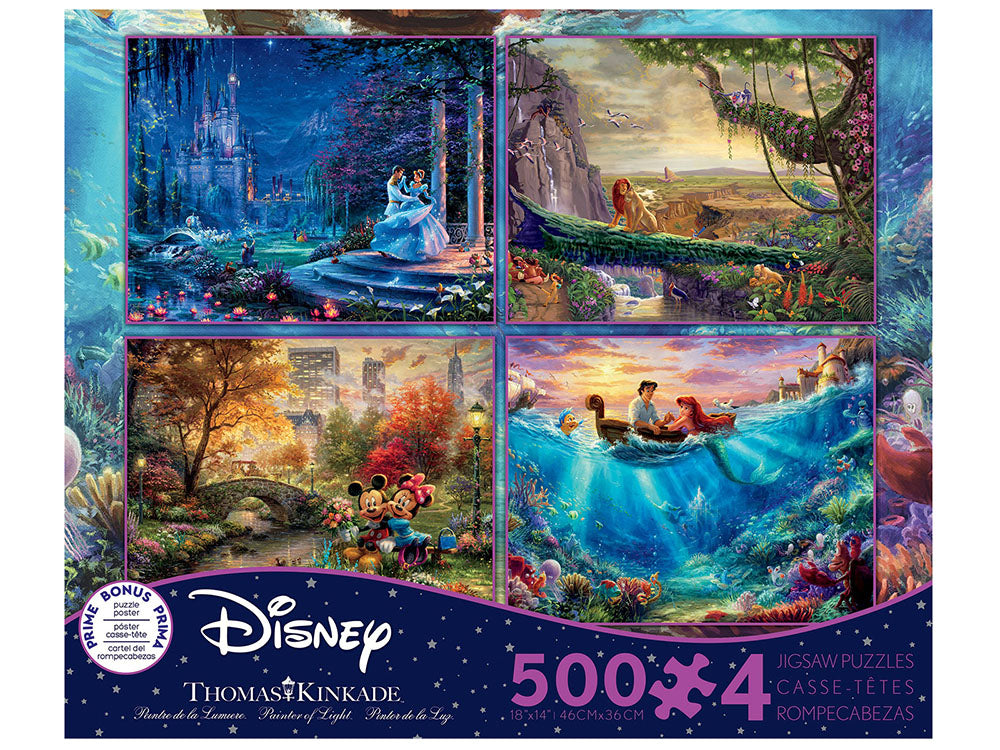 Thomas Kinkade Disney Dreams <br> 4 x 500 Piece Puzzles (S7)