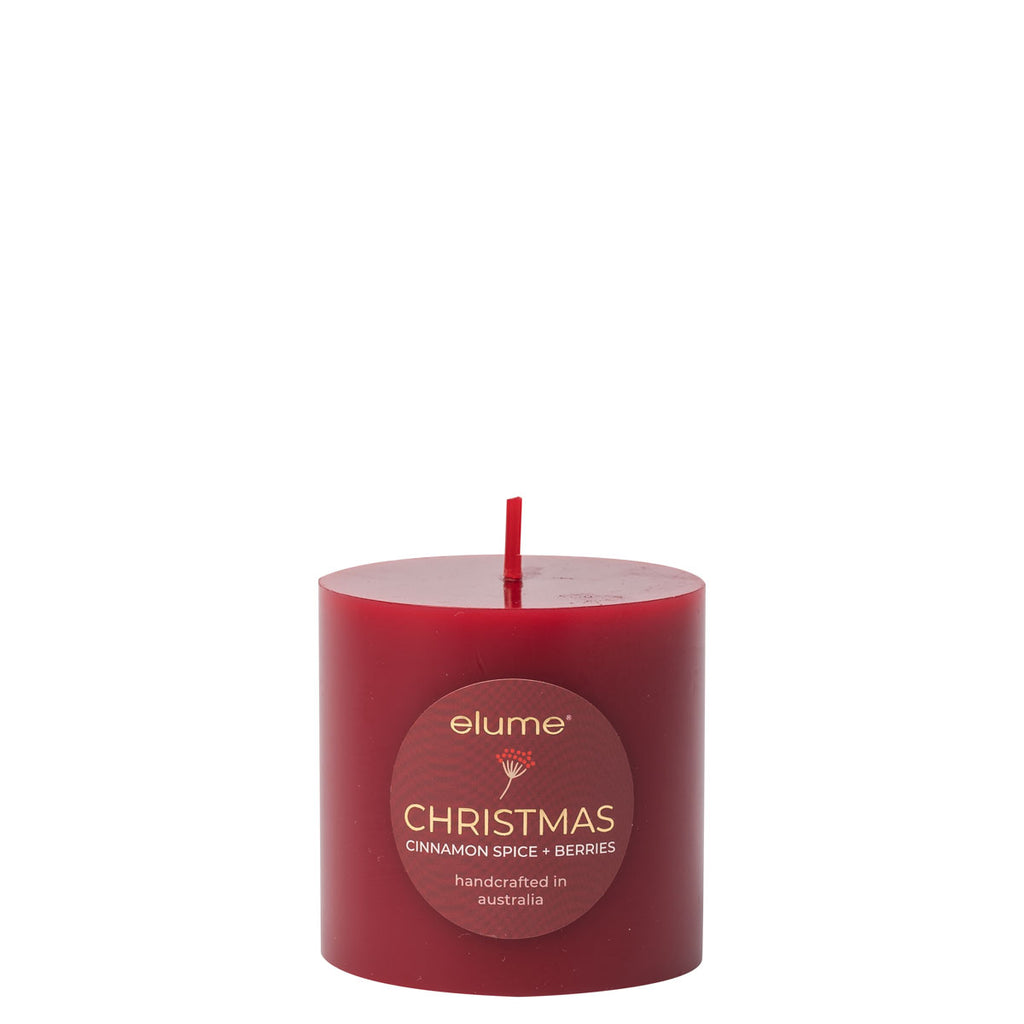 ELUME <br> Pillar Candle <br> Cinnamon Spice & Berries 3×3