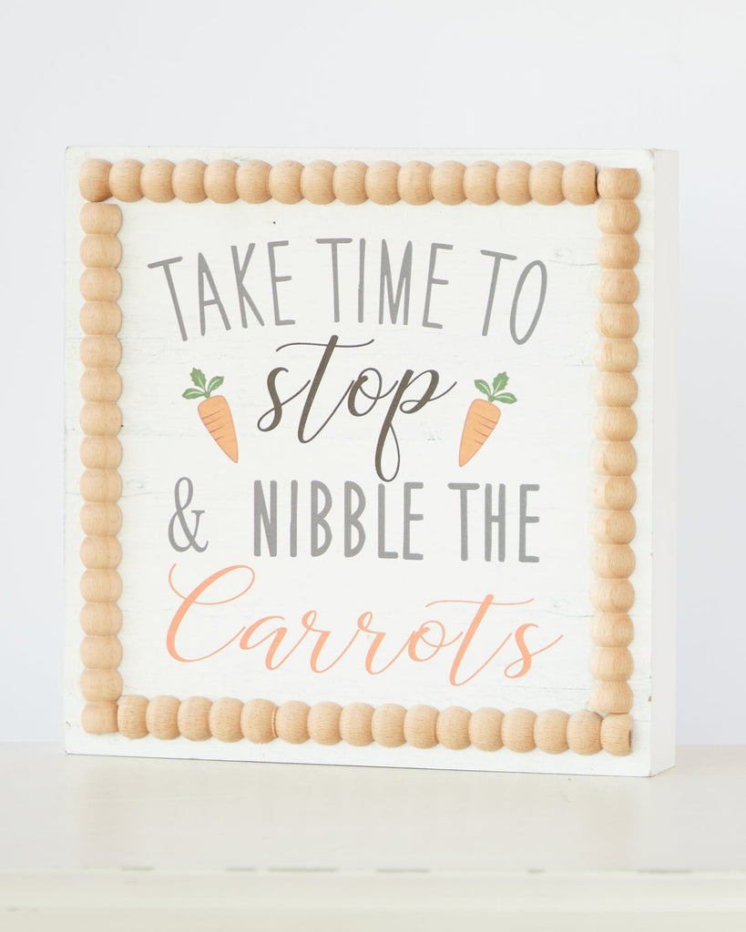 Easter Sign <br> Time to Nibble the Carrots (20cm)