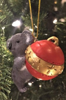 Bristlebrush Designs <br> Koala Christmas Tree Ornament With Bauble