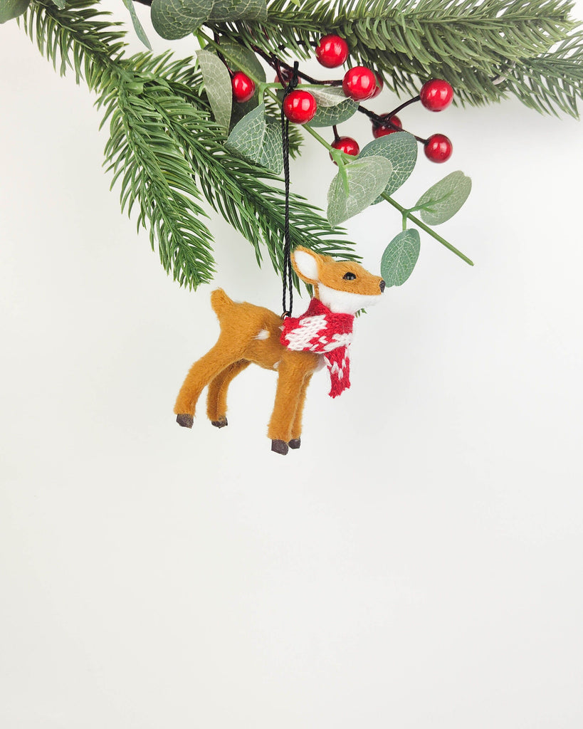 Fawn with Scarf <br> Hanging Decoration