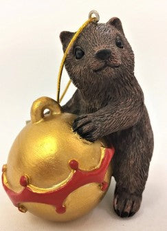 Bristlebrush Designs <br> Wombat Christmas Tree Ornament On Bauble