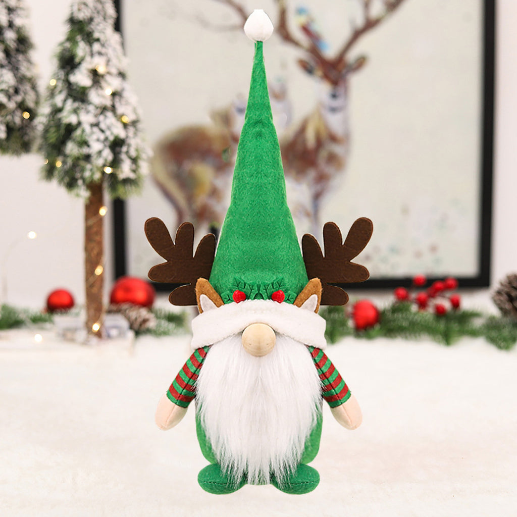 Bristlebrush Designs <br> Christmas Gnome Elf <br> Green Reindeer