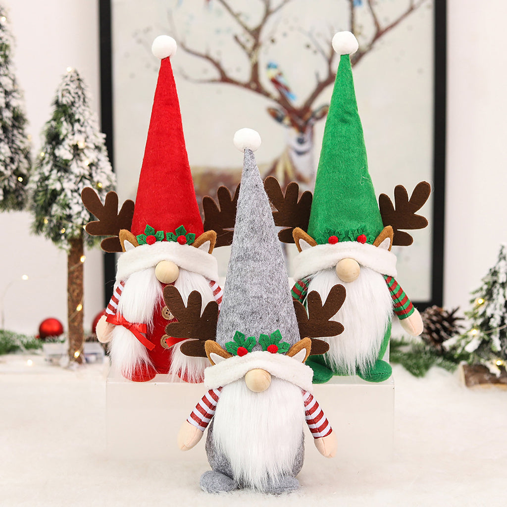 Bristlebrush Designs <br> Christmas Gnome Elf <br> Green Reindeer